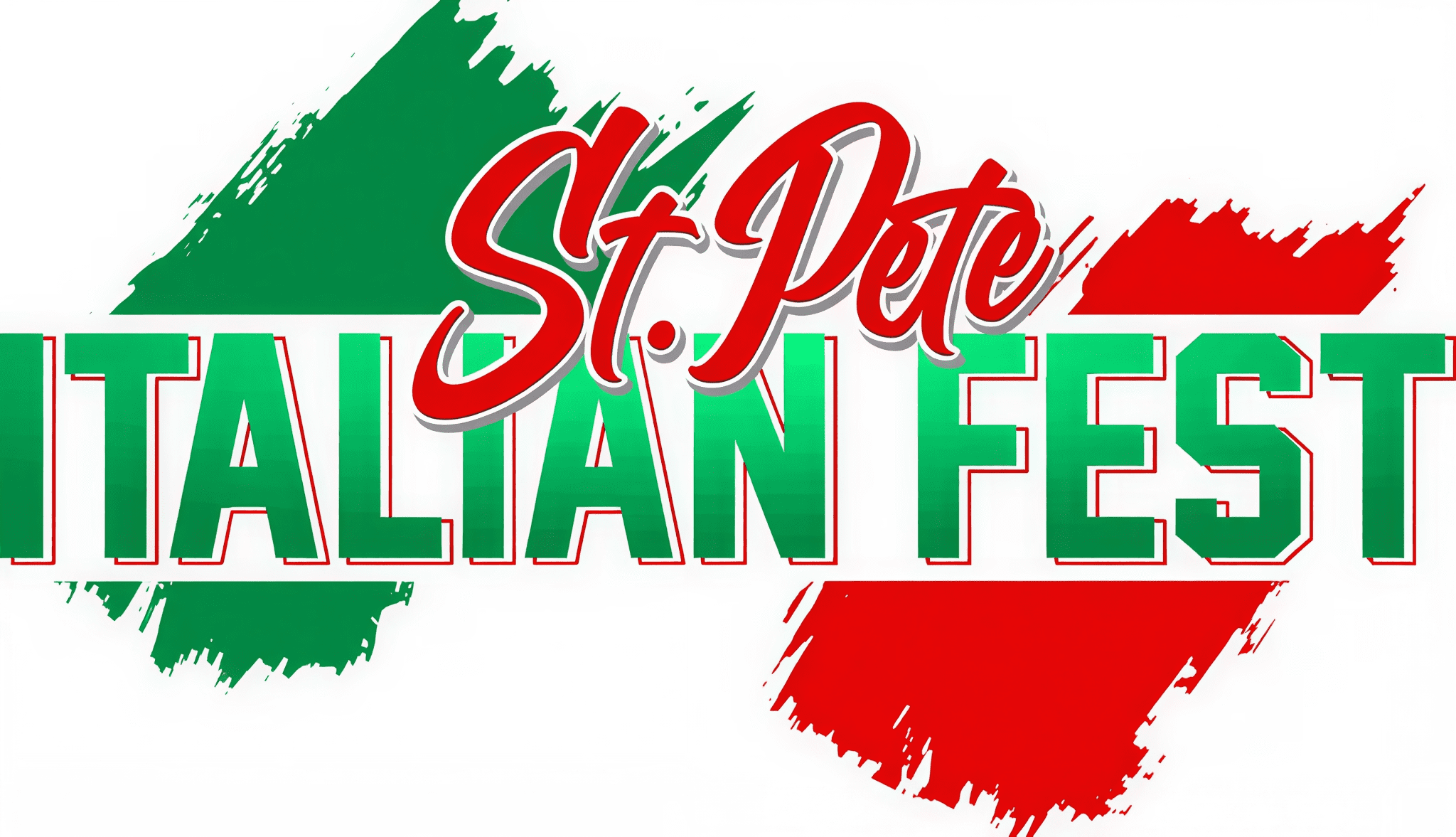 St. Pete Italian Fest logo with flag colors.